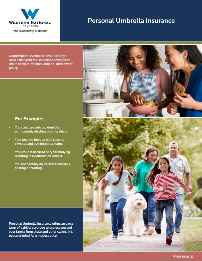 Personal Umbrella Insurance Flyer