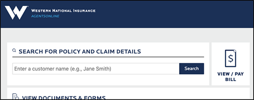 Screenshot of AgentsOnline homepage.
