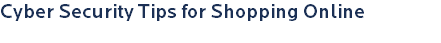Cyber Security Tips for Shopping Online