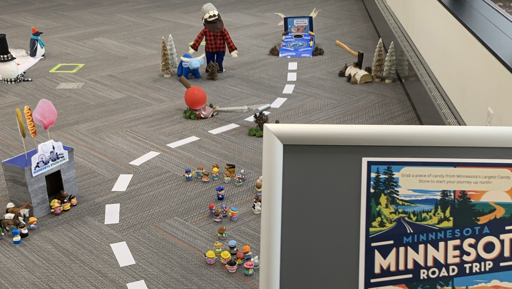 A picture of a Minnesota themed golf hole created by Western National employees.