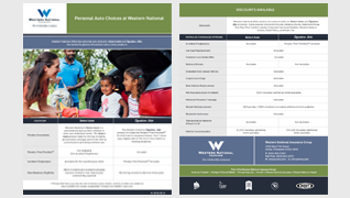 Personal auto comparison flyer cover