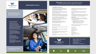 Select Auto insurance flyer cover