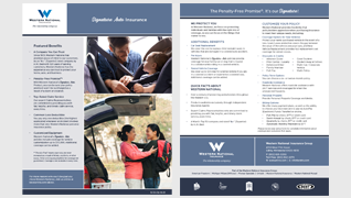 Signature Auto insurance flyer cover